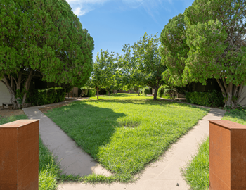 Lush landscaping